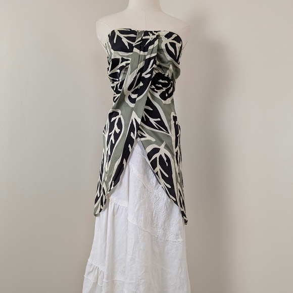 Zara Women Sleeveless Blouse Strapless Asymmetrical Bandaeu - Picture 9 of 13